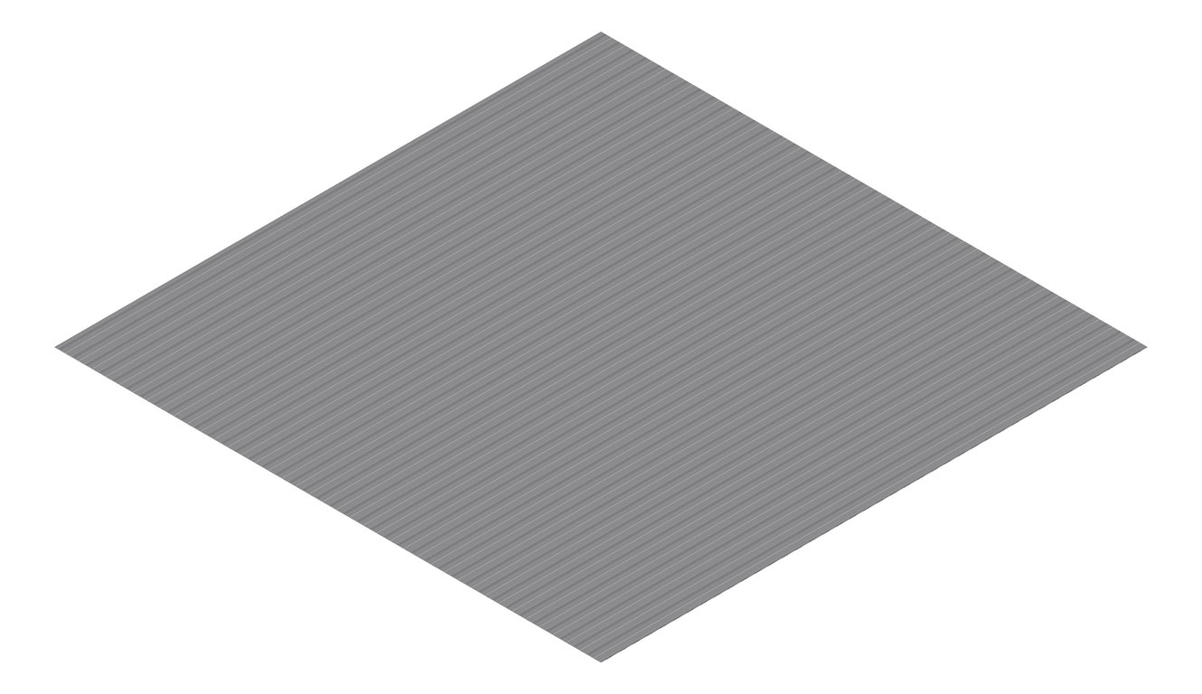 3D Presentation Image of Metal SheetCladding Lysaght MiniOrb BasaltMatt