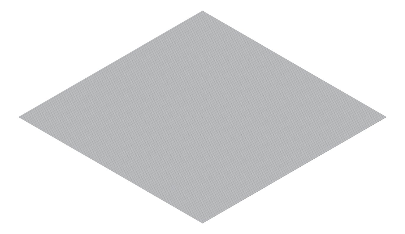 3D Presentation Image of Metal SheetCladding Lysaght MiniOrb BluegumMatt