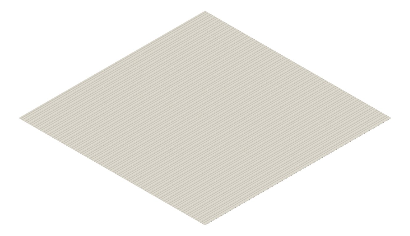 3D Presentation Image of Metal SheetCladding Lysaght MiniOrb DuneMatt