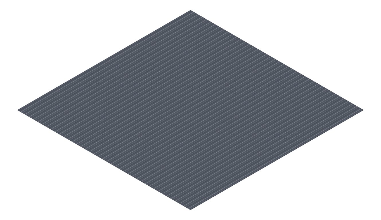 3D Presentation Image of Metal SheetCladding Lysaght MiniOrb Ironstone