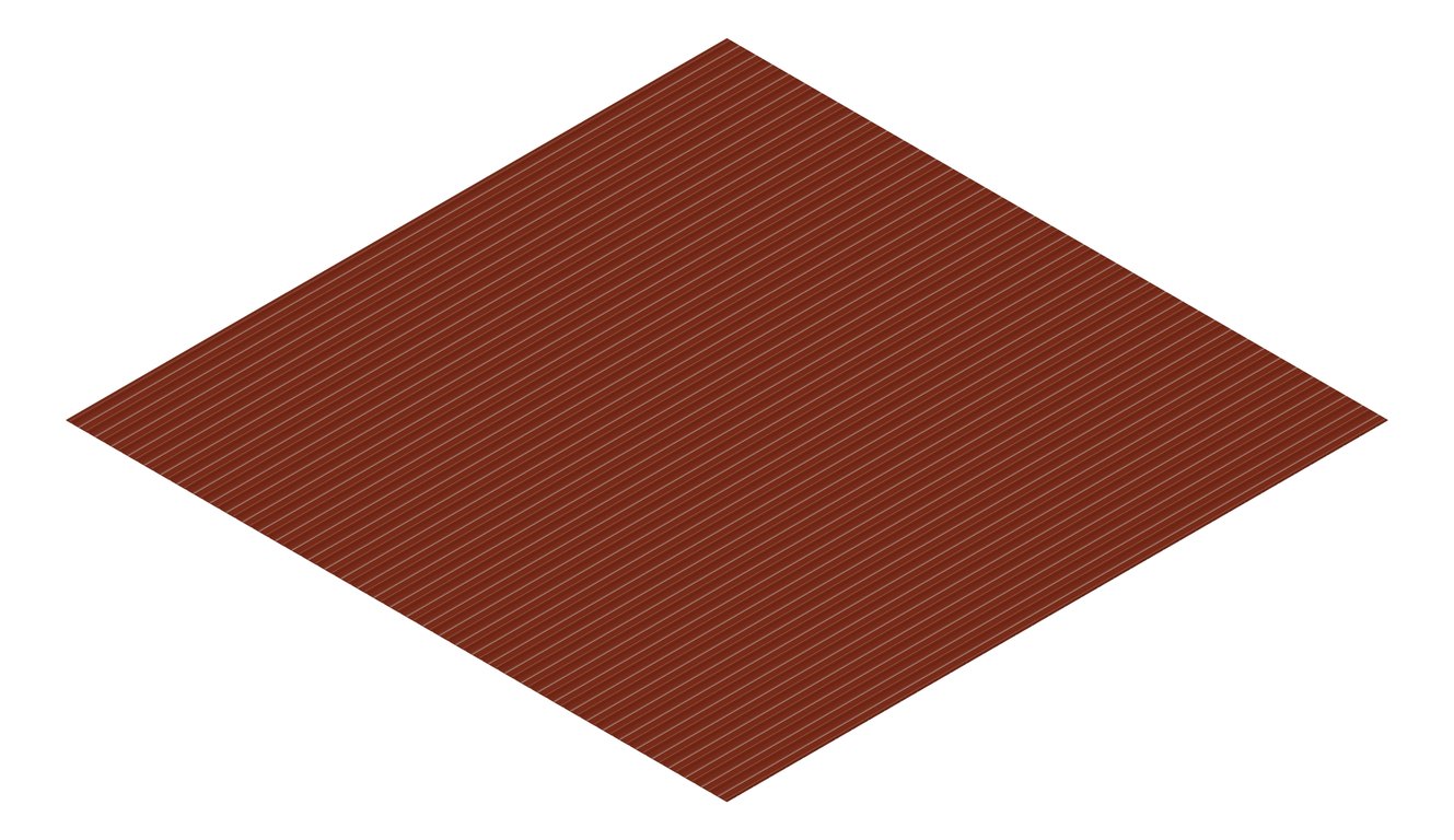 3D Presentation Image of Metal SheetCladding Lysaght MiniOrb ManorRed