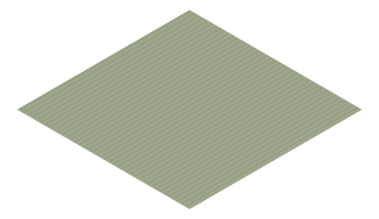 3D Presentation Image of Metal SheetCladding Lysaght MiniOrb PaleEucalypt