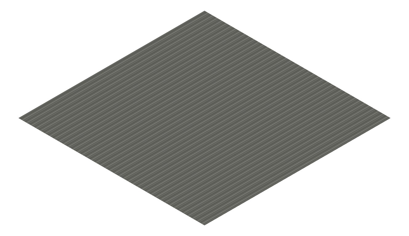 3D Presentation Image of Metal SheetCladding Lysaght MiniOrb WoodlandGrey