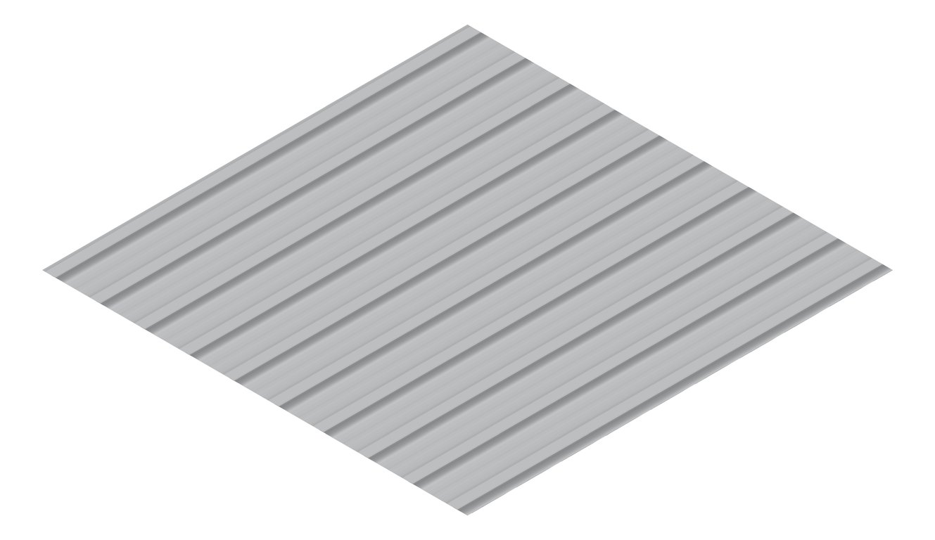 3D Presentation Image of Metal SheetCladding Lysaght MultiClad Bluegum