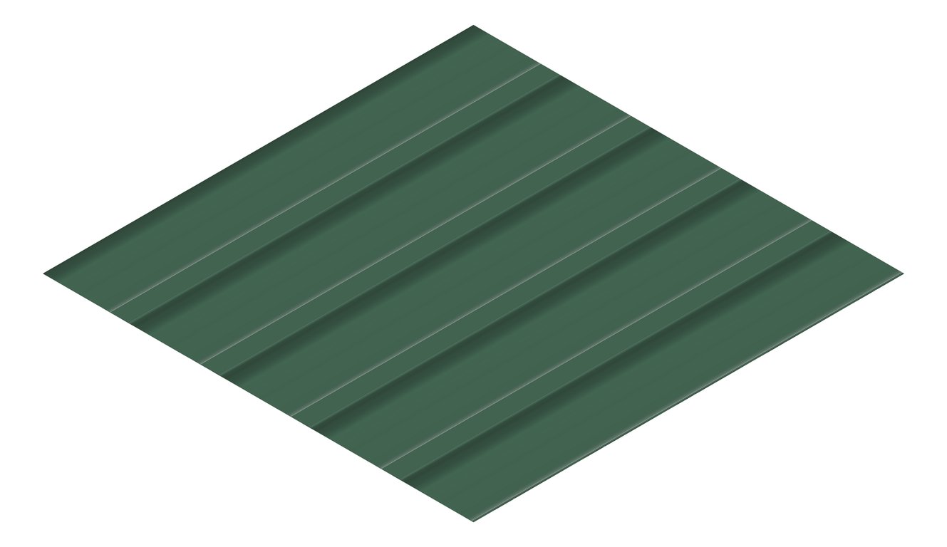 3D Presentation Image of Metal SheetCladding Lysaght MultiClad CottageGreen