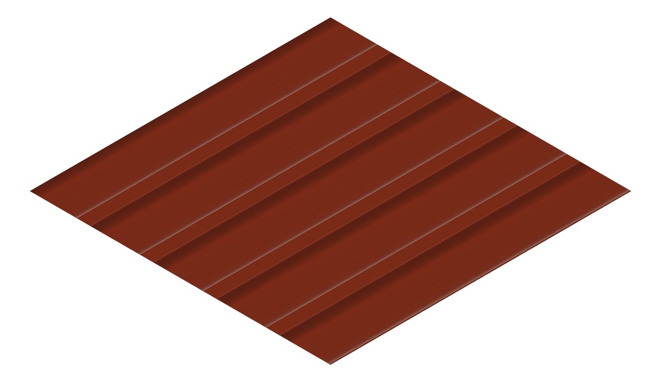 3D Presentation Image of Metal SheetCladding Lysaght MultiClad ManorRed