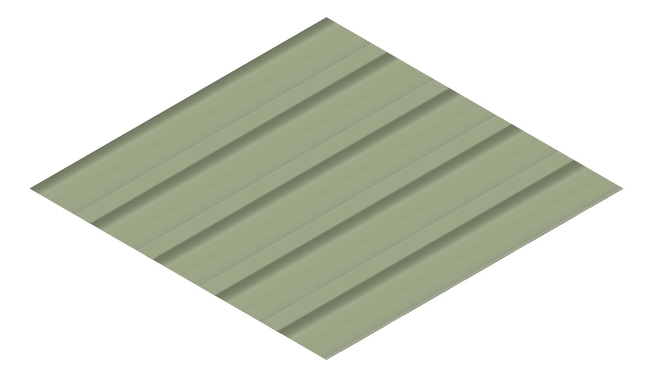 3D Presentation Image of Metal SheetCladding Lysaght MultiClad PaleEucalypt