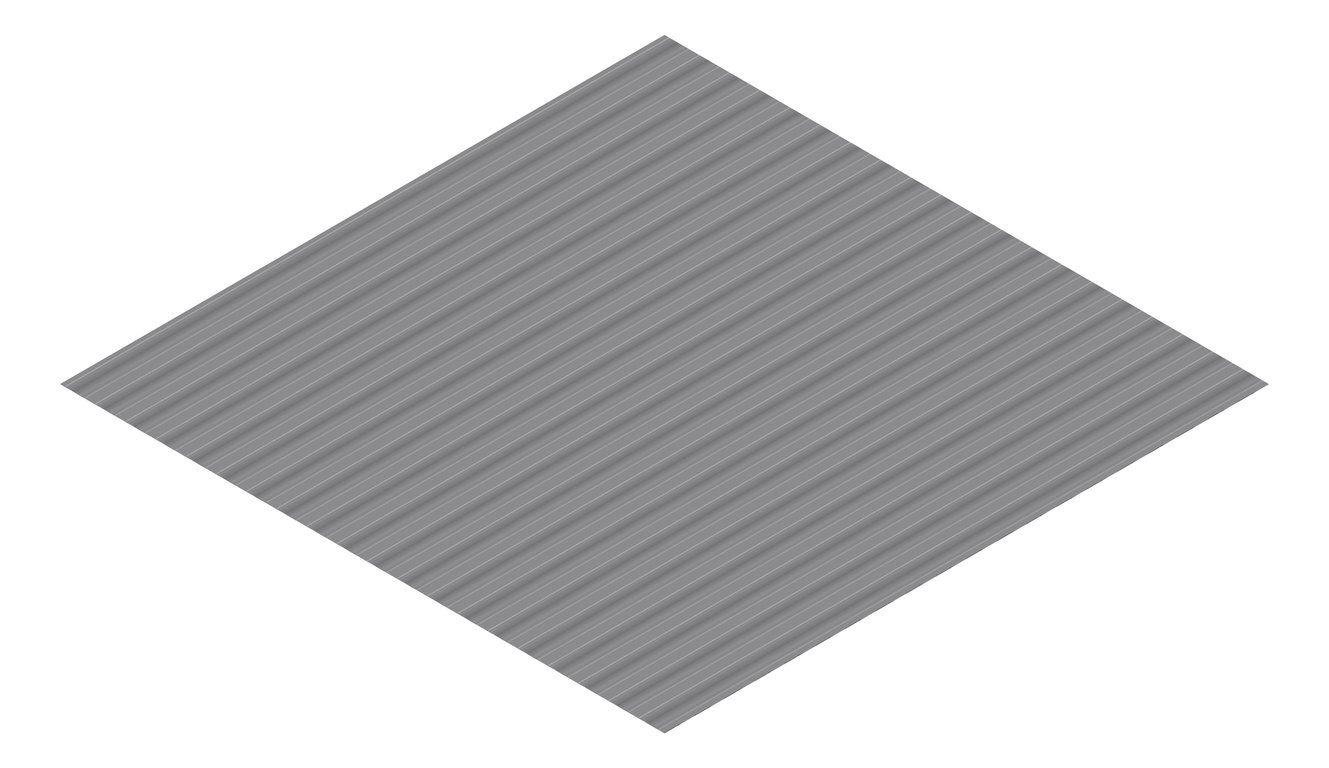 3D Presentation Image of Metal SheetCladding Lysaght PanelRib BasaltMatt