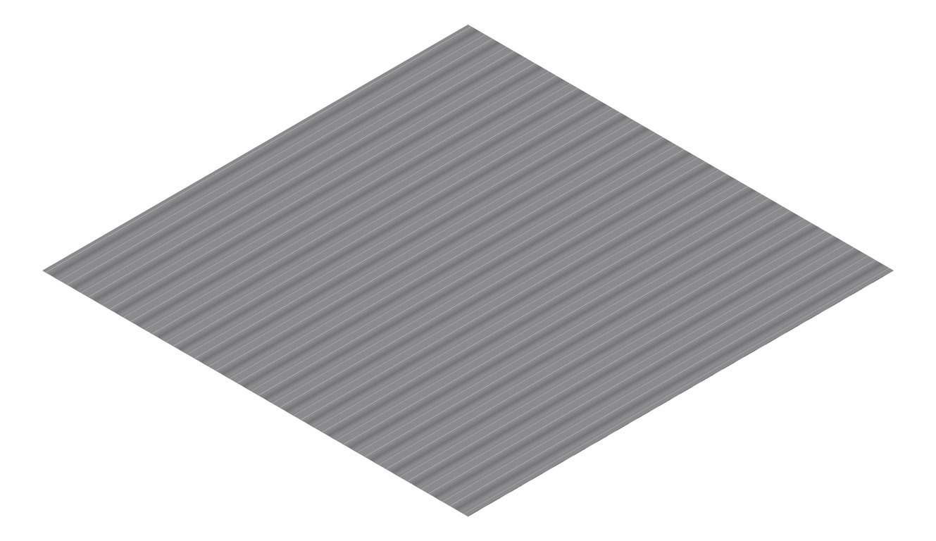 3D Presentation Image of Metal SheetCladding Lysaght PanelRib Basalt