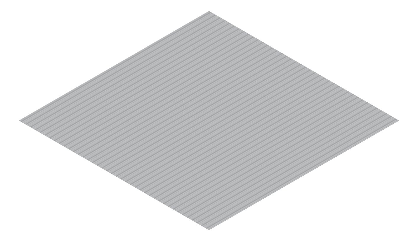 3D Presentation Image of Metal SheetCladding Lysaght PanelRib BluegumMatt