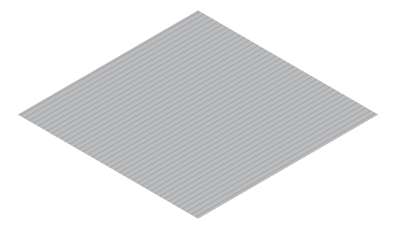 3D Presentation Image of Metal SheetCladding Lysaght PanelRib Bluegum