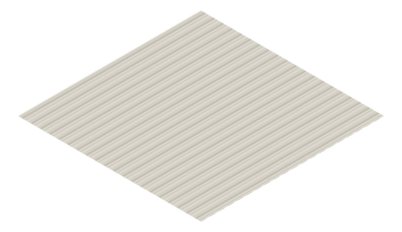3D Presentation Image of Metal SheetCladding Lysaght PanelRib Dune