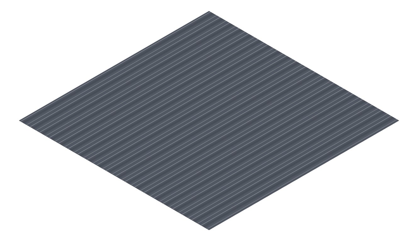 3D Presentation Image of Metal SheetCladding Lysaght PanelRib Ironstone
