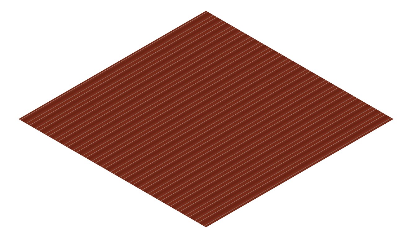 3D Presentation Image of Metal SheetCladding Lysaght PanelRib ManorRed