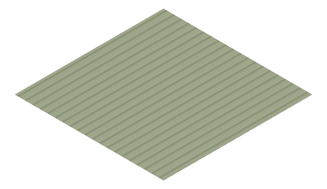 3D Presentation Image of Metal SheetCladding Lysaght PanelRib PaleEucalypt