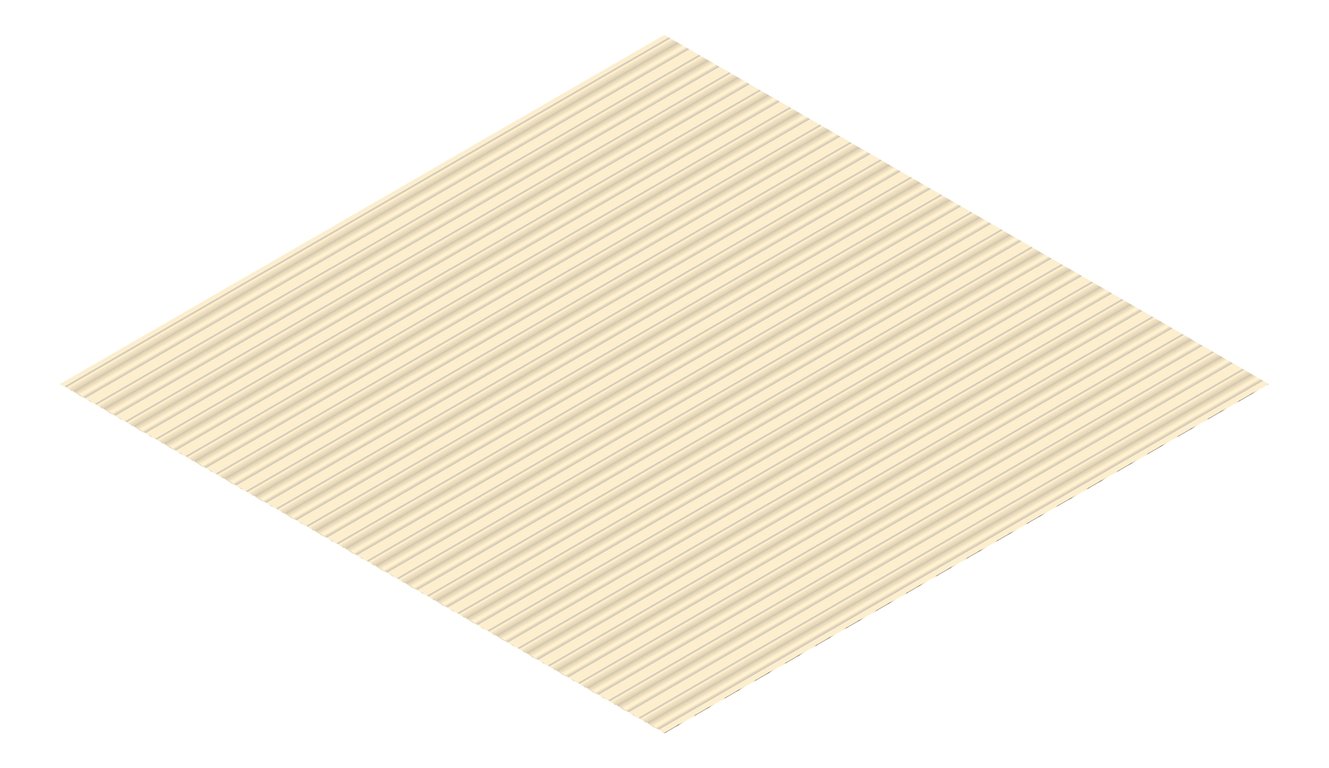 3D Presentation Image of Metal SheetCladding Lysaght PanelRib Paperbark