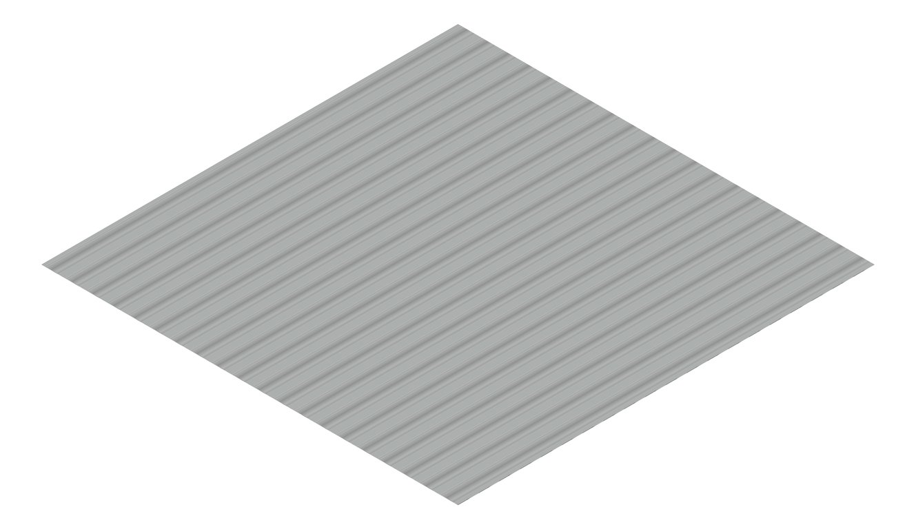 3D Presentation Image of Metal SheetCladding Lysaght PanelRib Windspray