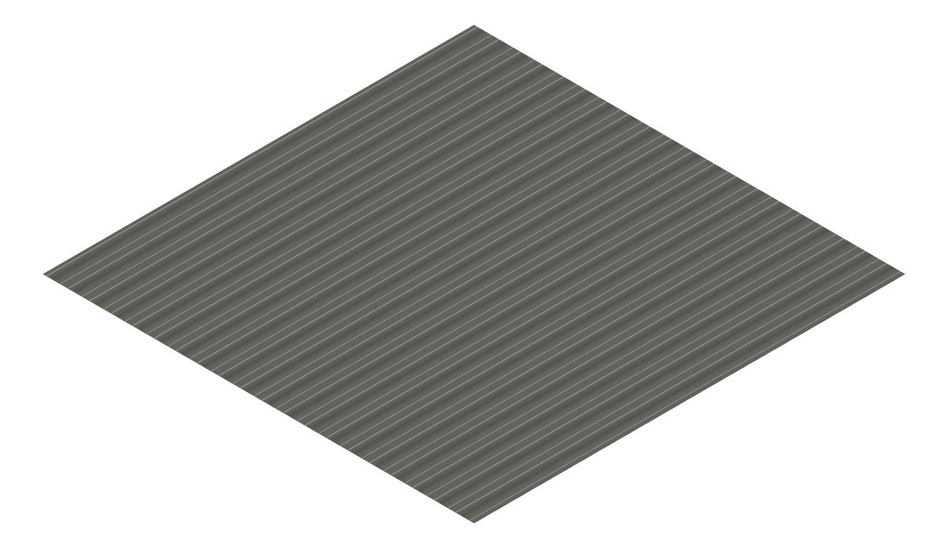3D Presentation Image of Metal SheetCladding Lysaght PanelRib WoodlandGrey