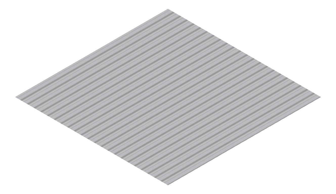3D Presentation Image of Metal SheetCladding Lysaght SpanDek BluegumMatt