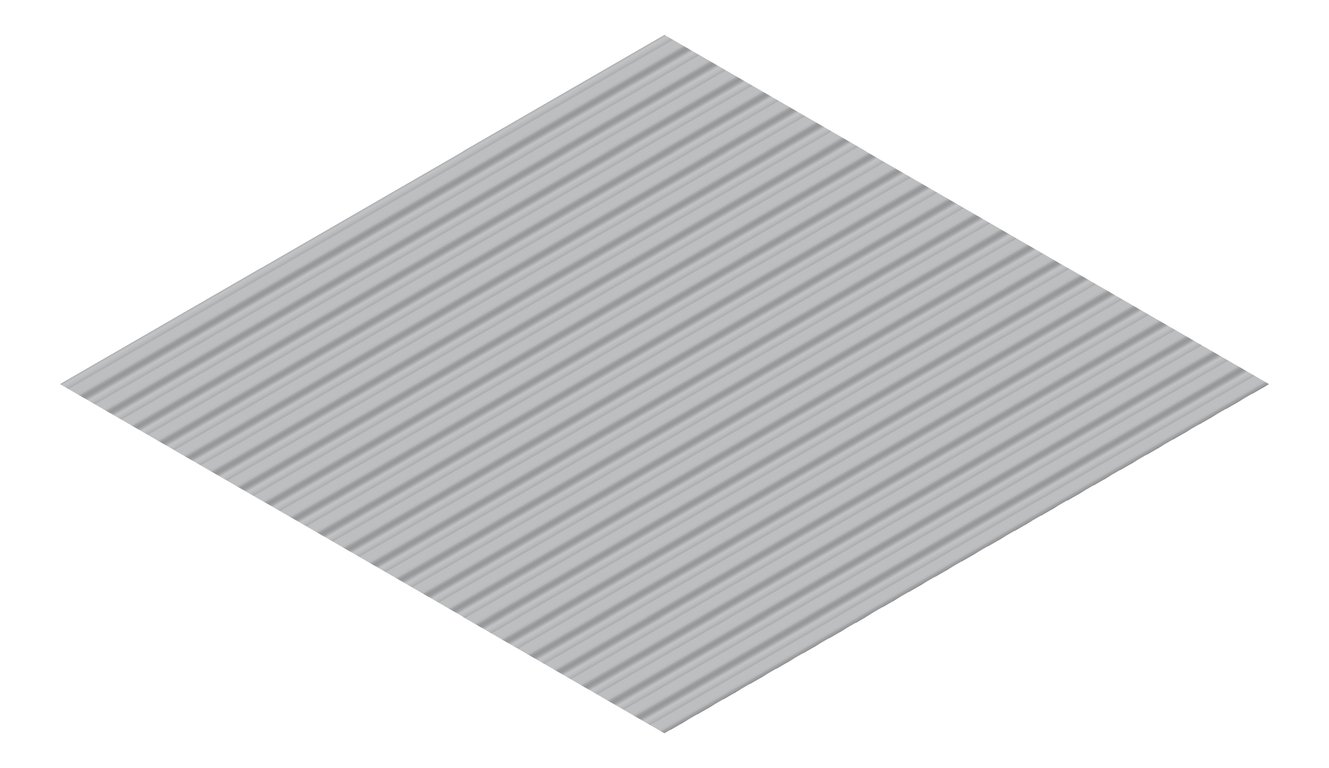 3D Presentation Image of Metal SheetCladding Lysaght SpanDek Bluegum