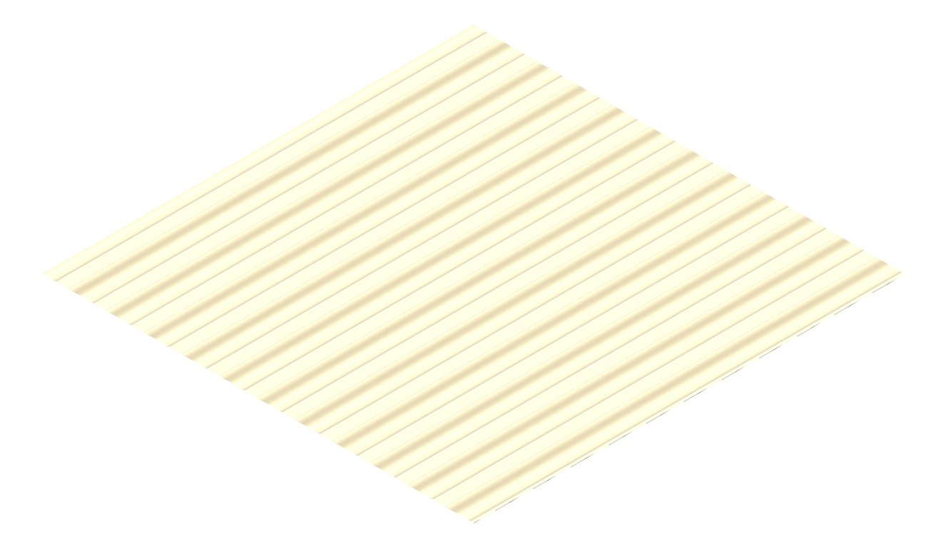 3D Presentation Image of Metal SheetCladding Lysaght SpanDek ClassicCream