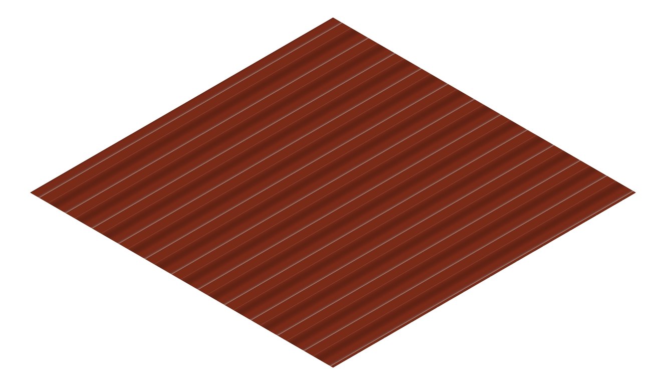 3D Presentation Image of Metal SheetCladding Lysaght SpanDek ManorRed