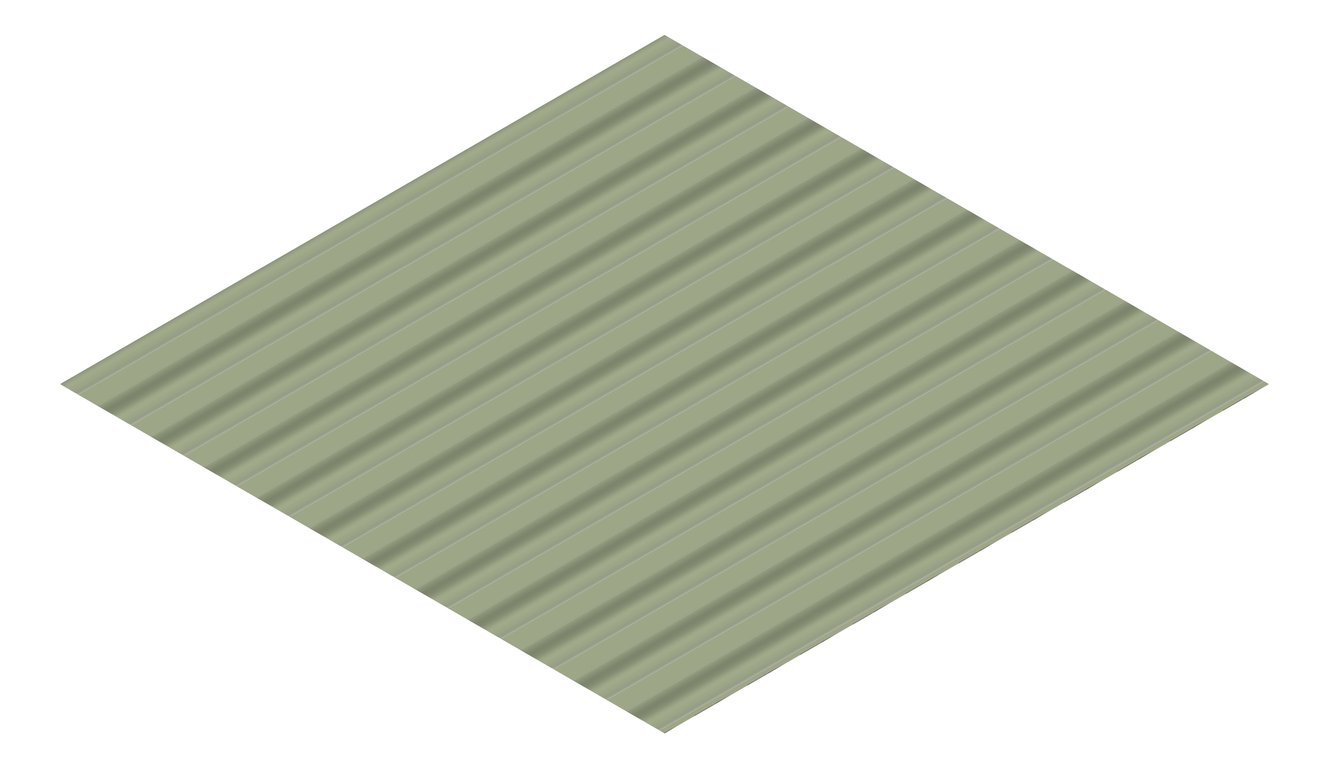 3D Presentation Image of Metal SheetCladding Lysaght SpanDek PaleEucalypt