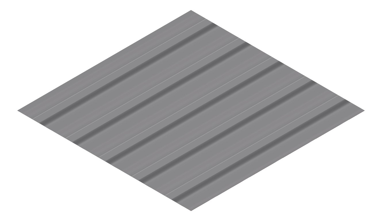 3D Presentation Image of Metal SheetCladding Lysaght TrimDek BasaltMatt