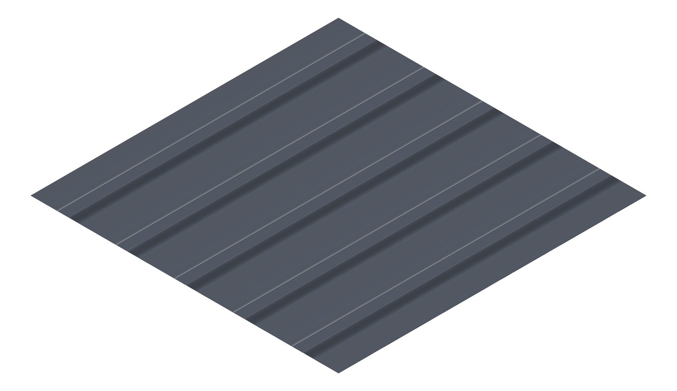 3D Presentation Image of Metal SheetCladding Lysaght TrimDek Ironstone