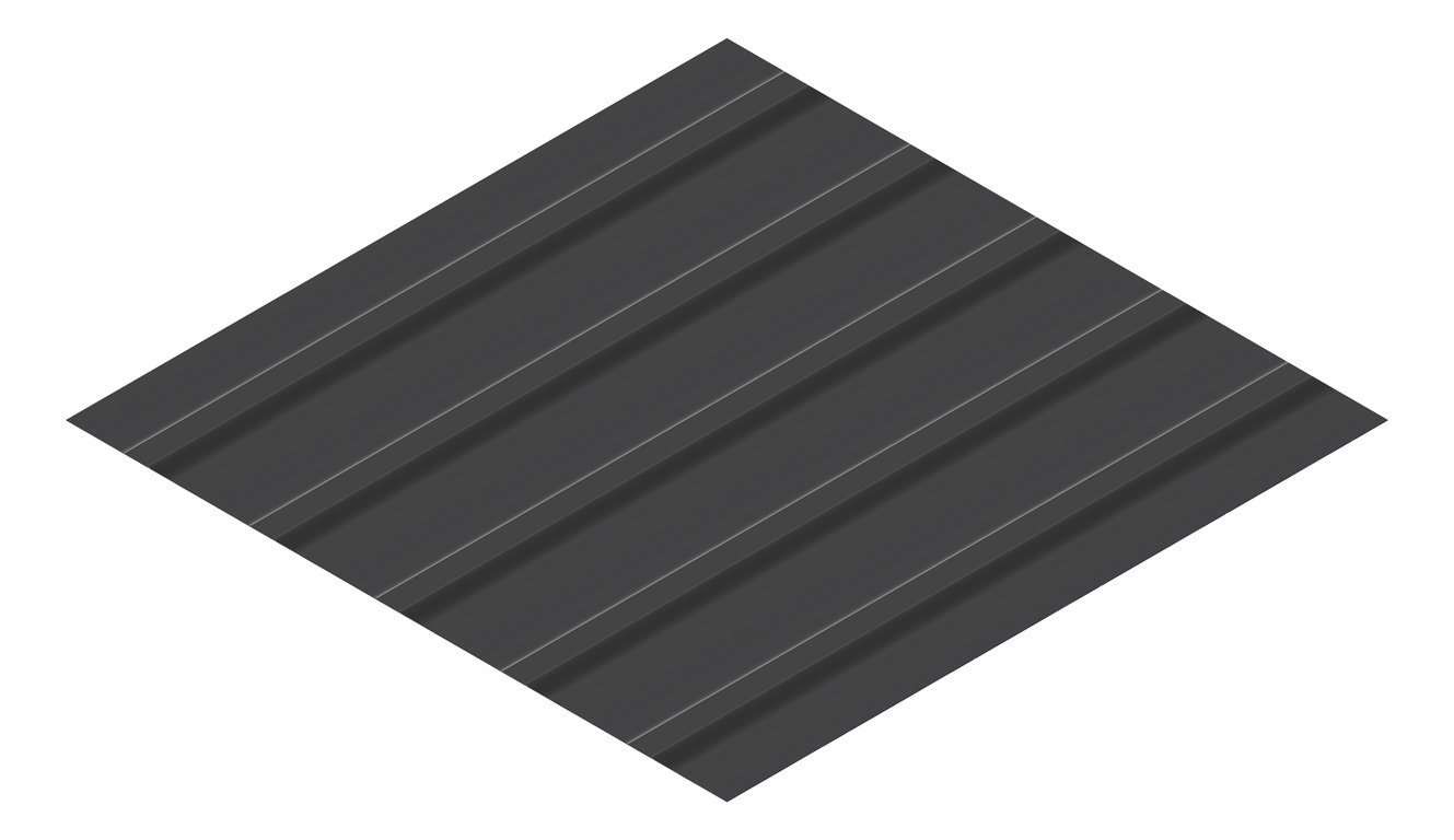 3D Presentation Image of Metal SheetCladding Lysaght TrimDek MonumentMatt