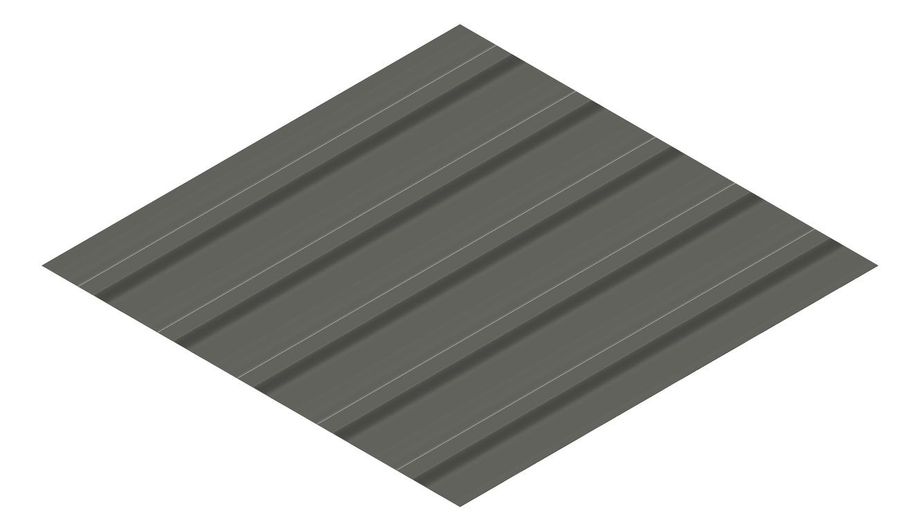 3D Presentation Image of Metal SheetCladding Lysaght TrimDek WoodlandGrey