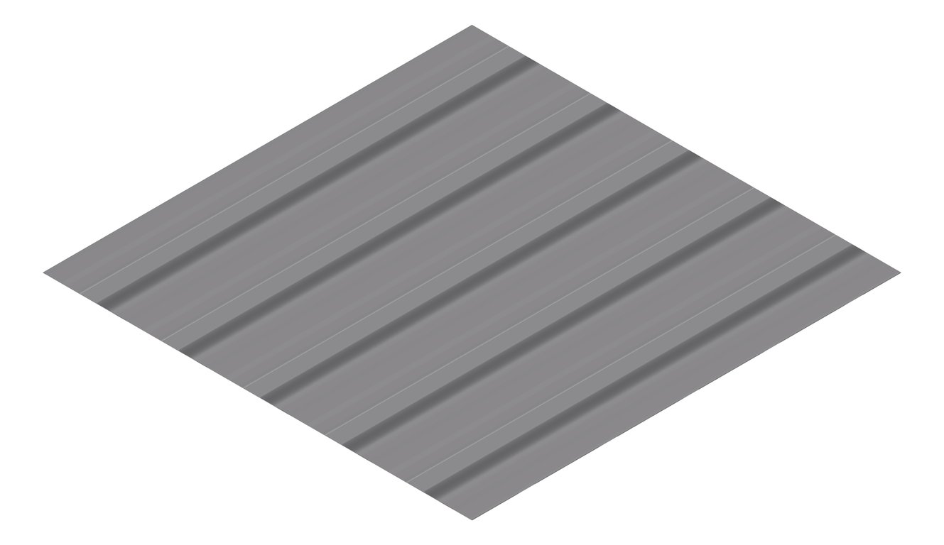 3D Presentation Image of Metal SheetCladding Lysaght TrimDek NT BasaltMatt