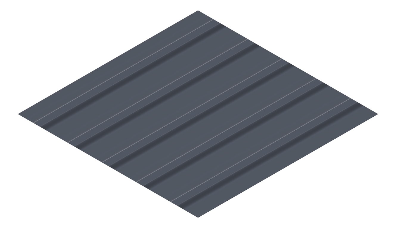 3D Presentation Image of Metal SheetCladding Lysaght TrimDek NT Ironstone
