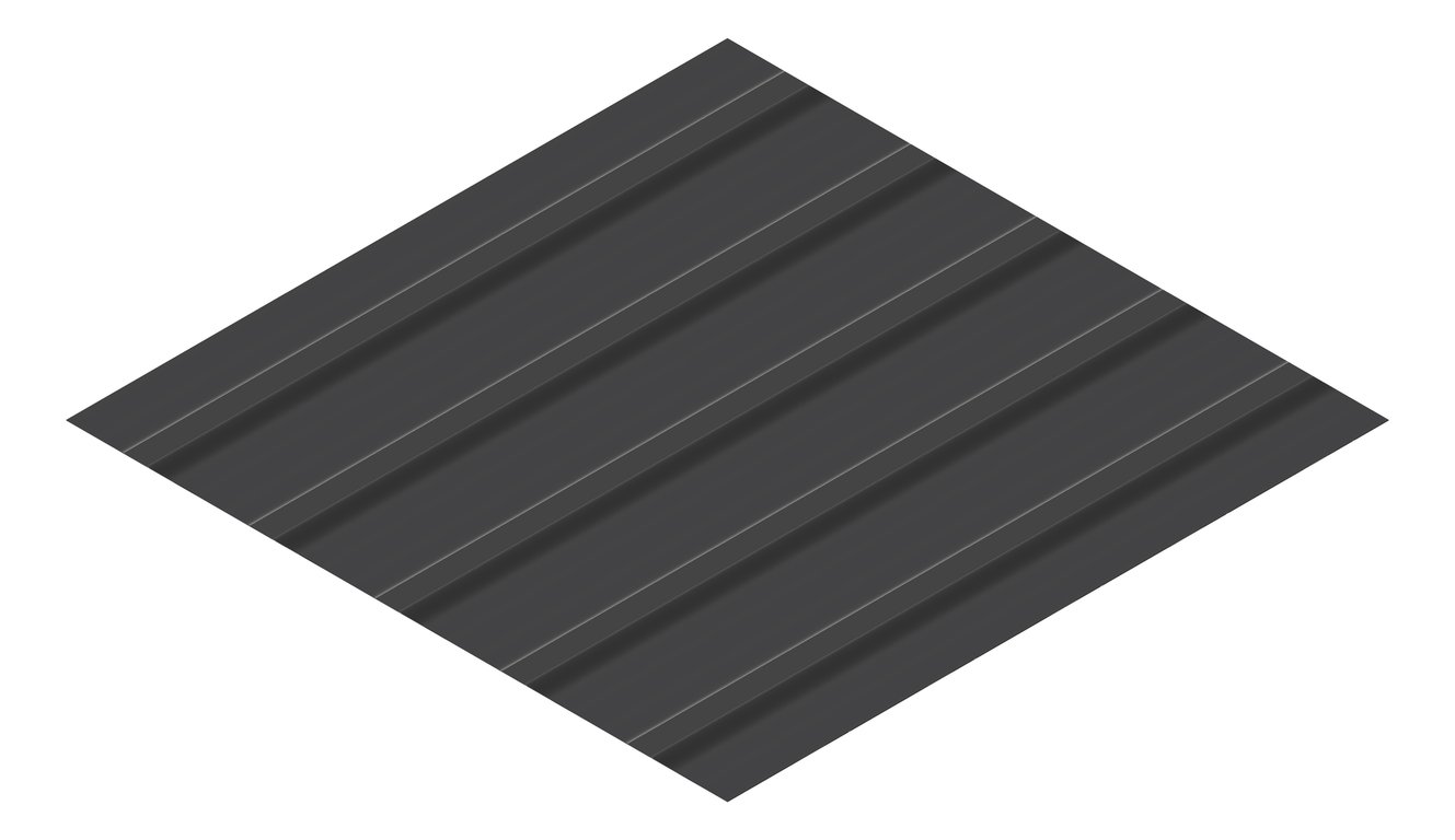 3D Presentation Image of Metal SheetCladding Lysaght TrimDek NT MonumentMatt