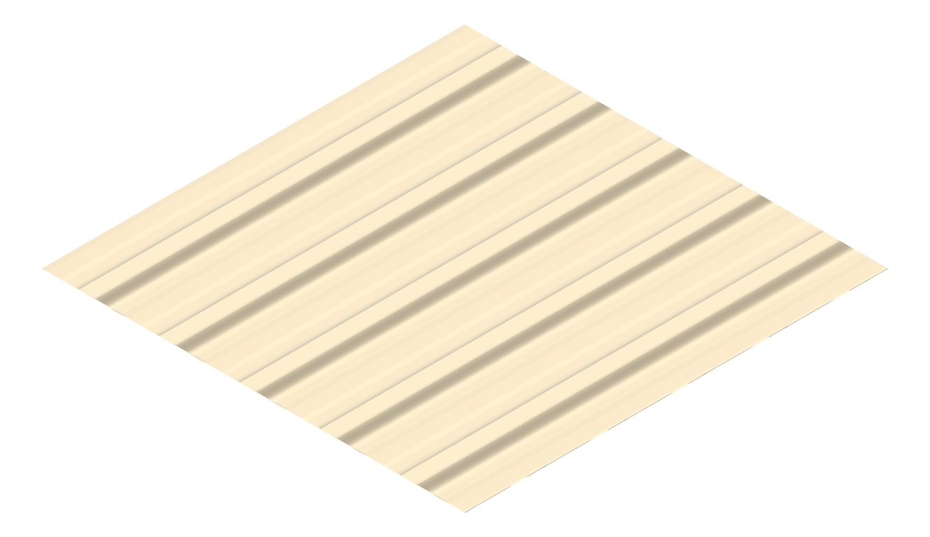 3D Presentation Image of Metal SheetCladding Lysaght TrimDek NT Paperbark