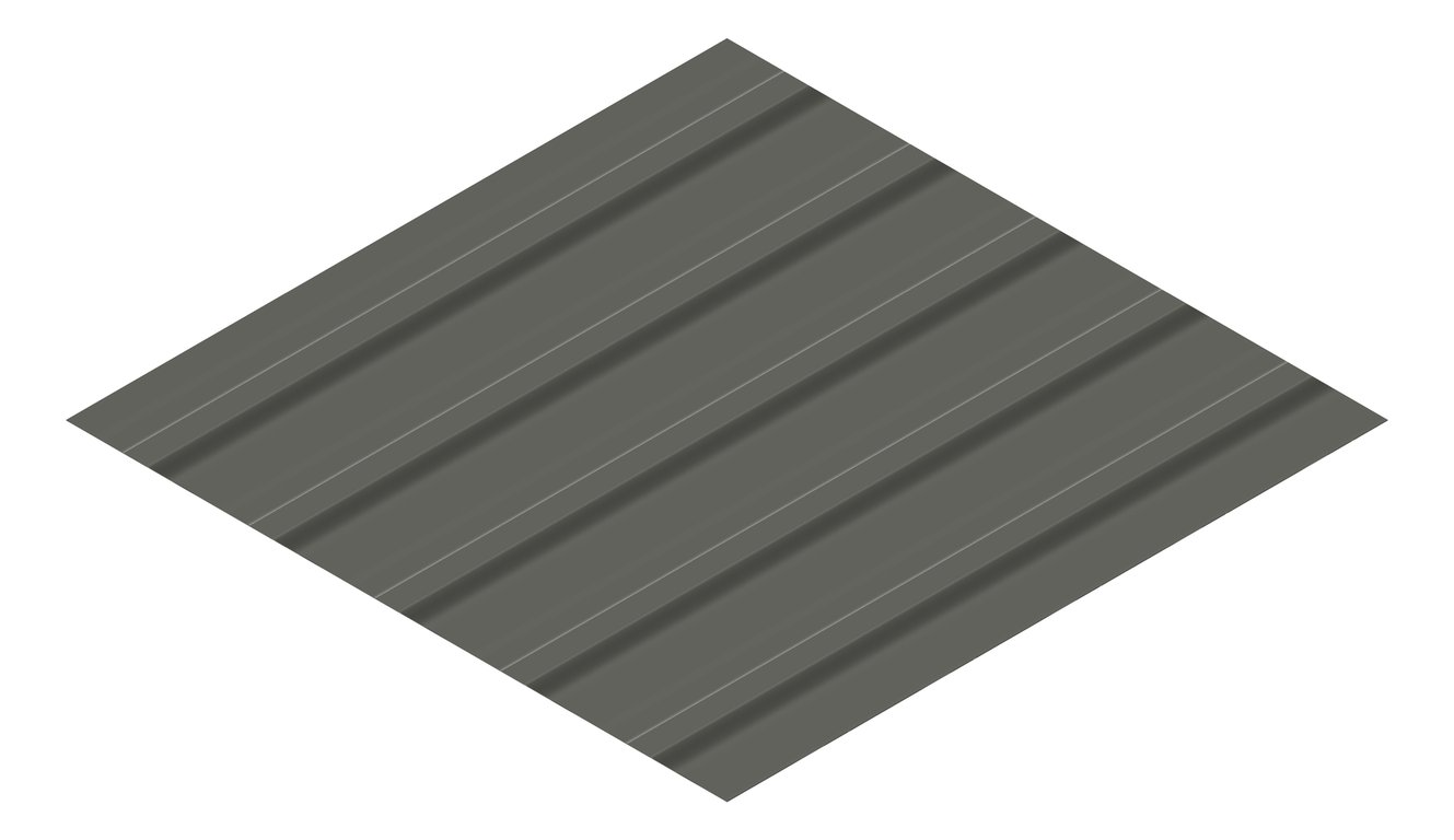 3D Presentation Image of Metal SheetCladding Lysaght TrimDek NT WoodlandGrey