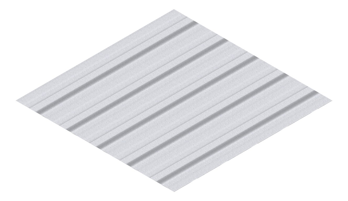 3D Presentation Image of Metal SheetCladding Lysaght TrimDek NT ZincalumeSteel