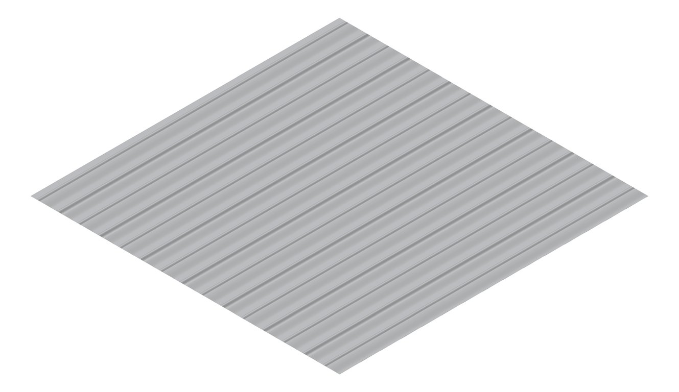 3D Presentation Image of Metal SheetCladding Lysaght Weatherline BluegumMatt