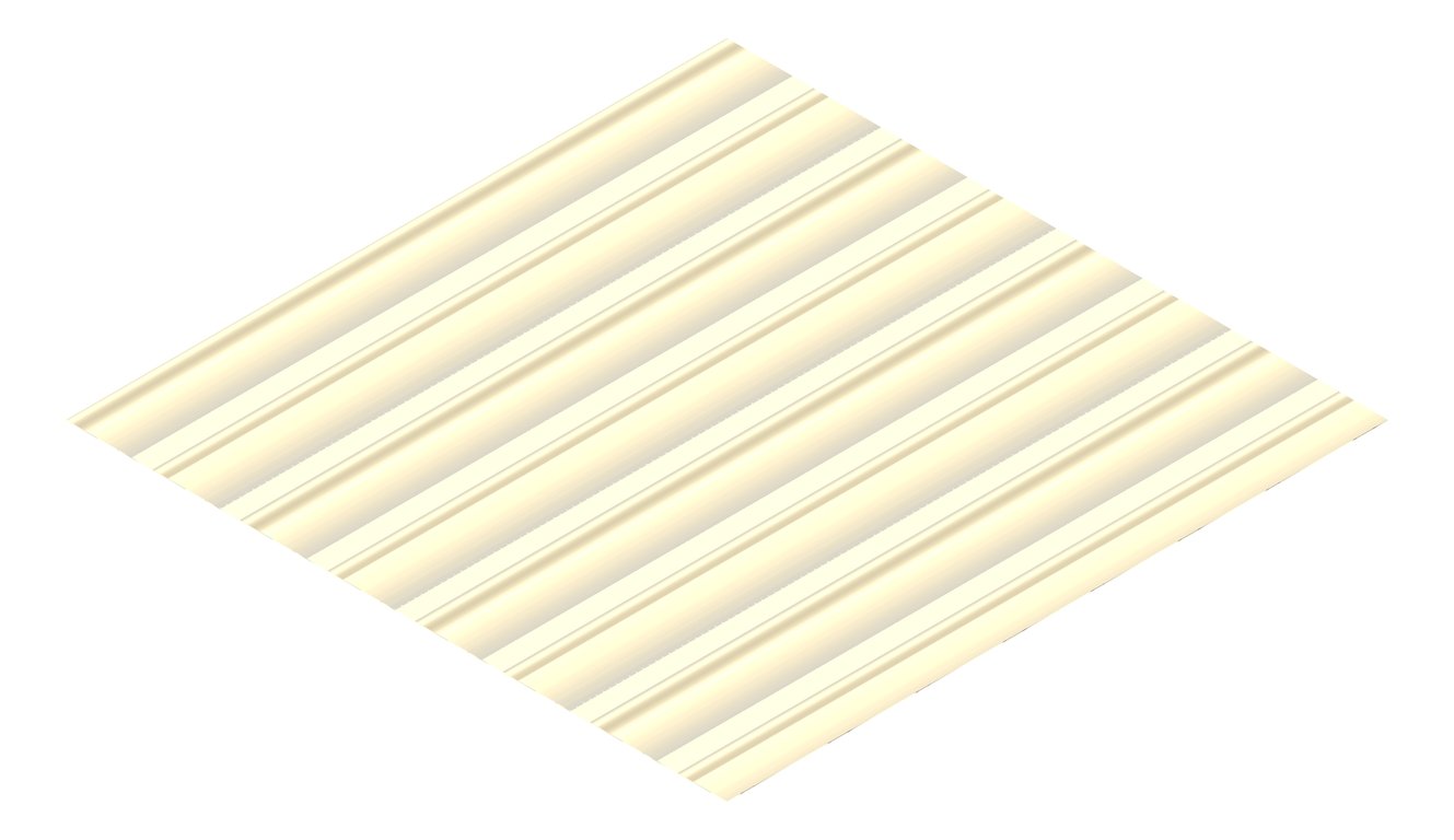 3D Presentation Image of Metal SheetCladding Lysaght Weatherline ClassicCream