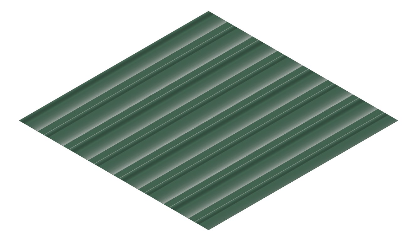 3D Presentation Image of Metal SheetCladding Lysaght Weatherline CottageGreen