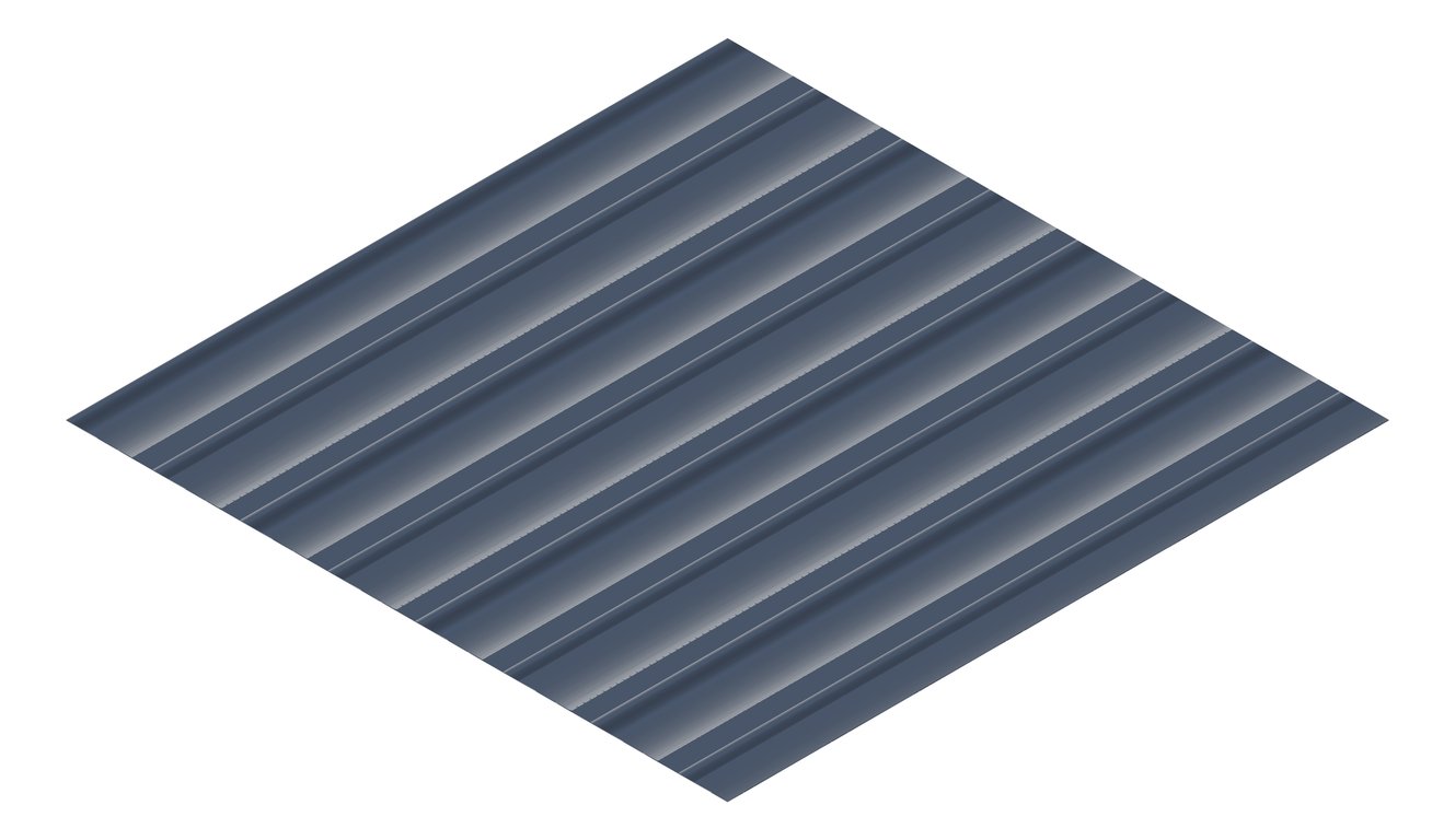 3D Presentation Image of Metal SheetCladding Lysaght Weatherline DeepOcean