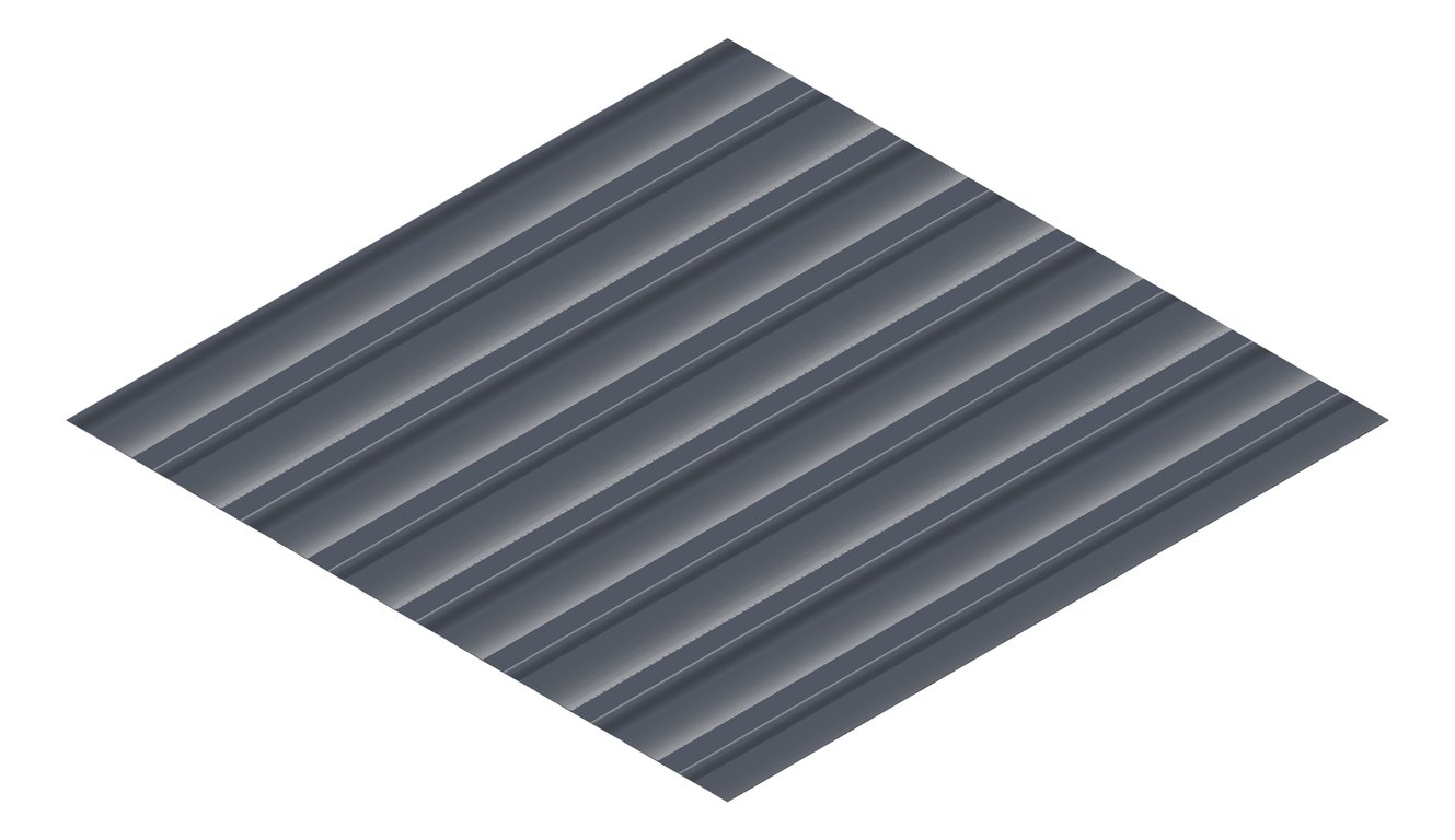 3D Presentation Image of Metal SheetCladding Lysaght Weatherline Ironstone