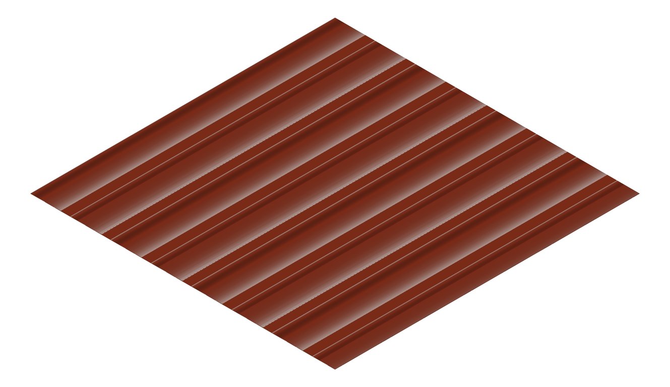 3D Presentation Image of Metal SheetCladding Lysaght Weatherline ManorRed