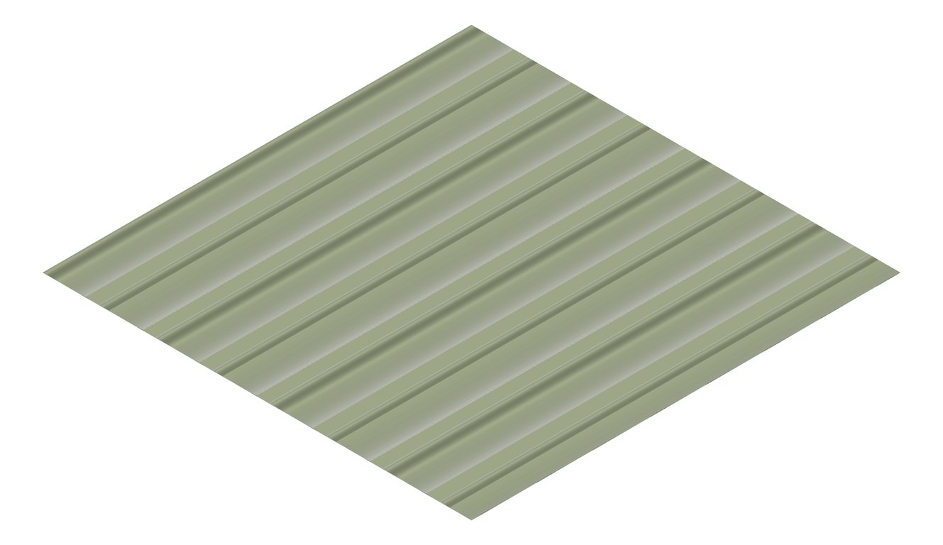 3D Presentation Image of Metal SheetCladding Lysaght Weatherline PaleEucalypt