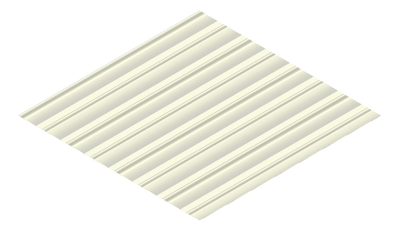 3D Presentation Image of Metal SheetCladding Lysaght Weatherline Rhea