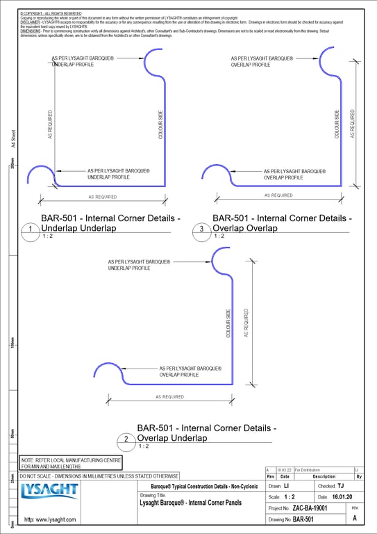 Navigate to BAR-501 - Lysaght Baroque® - Internal Corner Panels