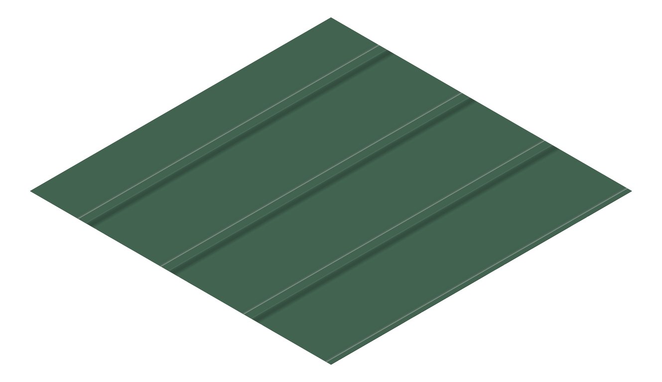 3D Presentation Image of Metal SheetCladding Lysaght Zenith Baroque275 CottageGreen