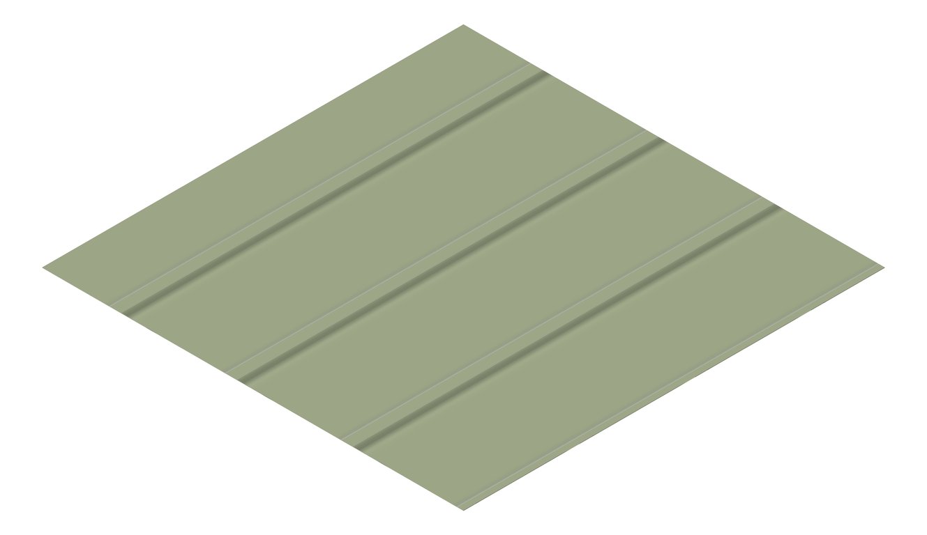 3D Presentation Image of Metal SheetCladding Lysaght Zenith Baroque275 PaleEucalypt