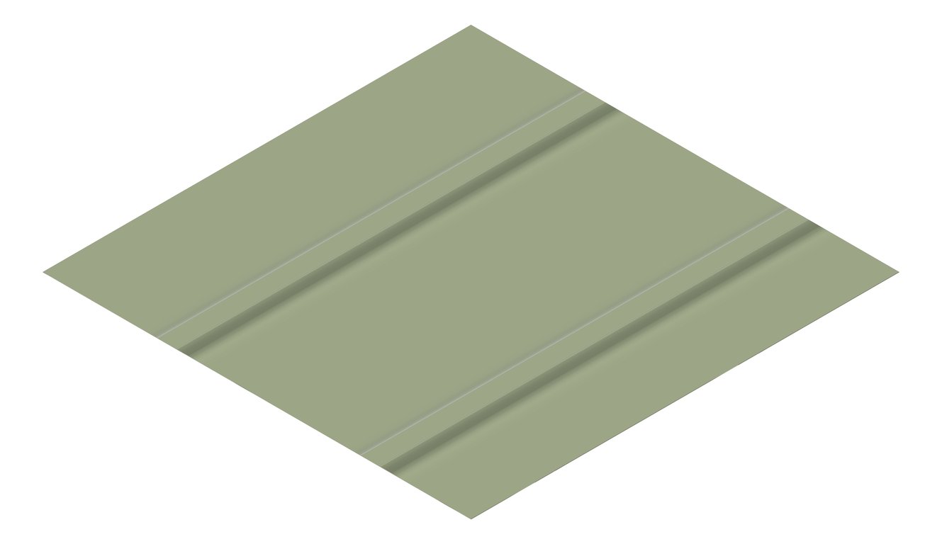 3D Presentation Image of Metal SheetCladding Lysaght Zenith Baroque475 PaleEucalypt