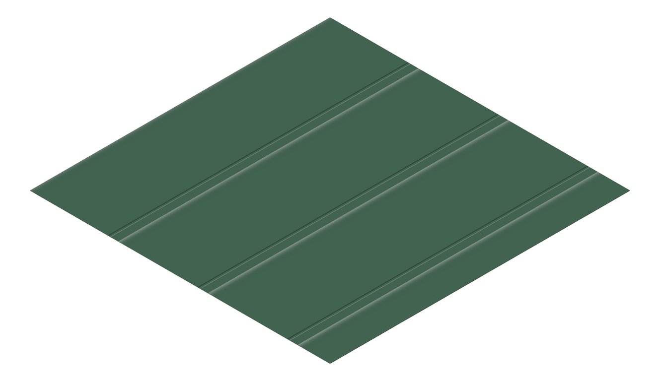 3D Presentation Image of Metal SheetCladding Lysaght Zenith Dominion285 CottageGreen